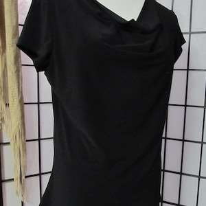 Vtg Suzanne Lawrence Black Top Size Large All Occasions