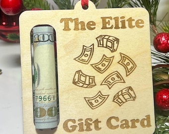 Elite Gift Card Money Holder Christmas Ornament, Gambling Gifts, Date Night Gift, Bachelor Party Gift, Bachelorette Party Gift