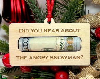 Dad joke ornament, Christmas money holder, Funny cash gift, Teenager gift from Dad, Gift from Grandma, Wood ornament