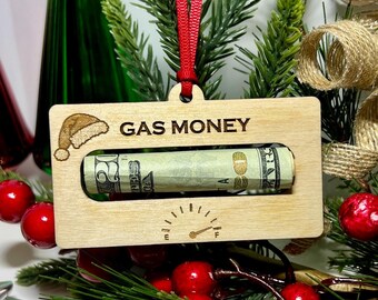 Gas Money Card Holders | Cash for Gas Money Ornament | Gift for College Student | Cash Card | Christmas Present for teens | Gas up