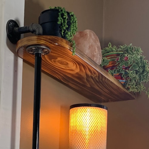 Swivel Industrial Pipe Shelf for Window or Wall Plant Shelf Etsy