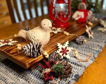 Wood Table Riser, Table Pedestal, Farmhouse Christmas Decor, Rustic Wedding Table Runner Centerpiece, Bridal Shower gift