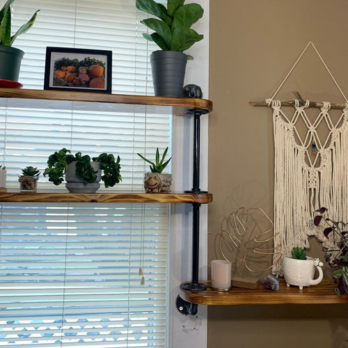 Swivel Industrial Pipe Shelf for Window or Wall 3 Tier Plant Etsy