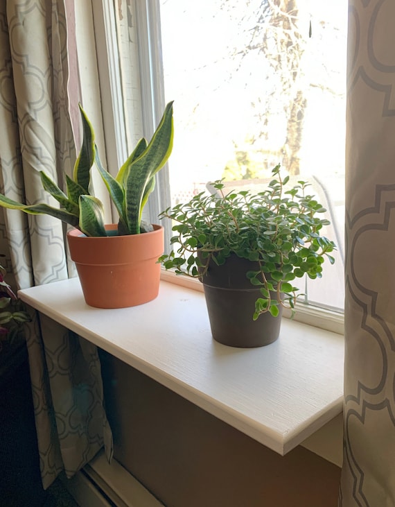 White Window Sill Shelf Wooden Shelf for Plants Floating Etsy