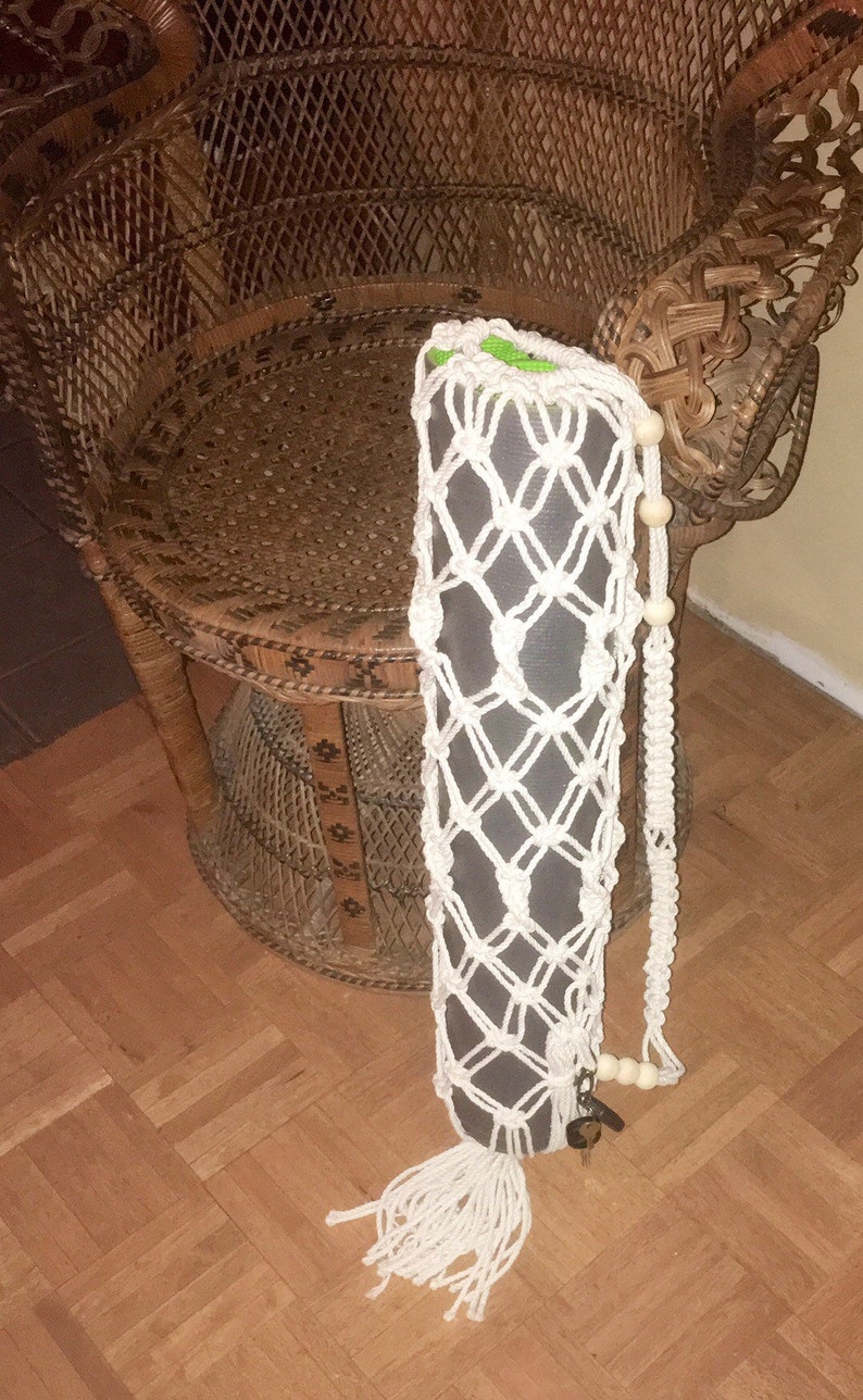 Macrame Yoga bag adjustable yoga mat carrier made with Etsy