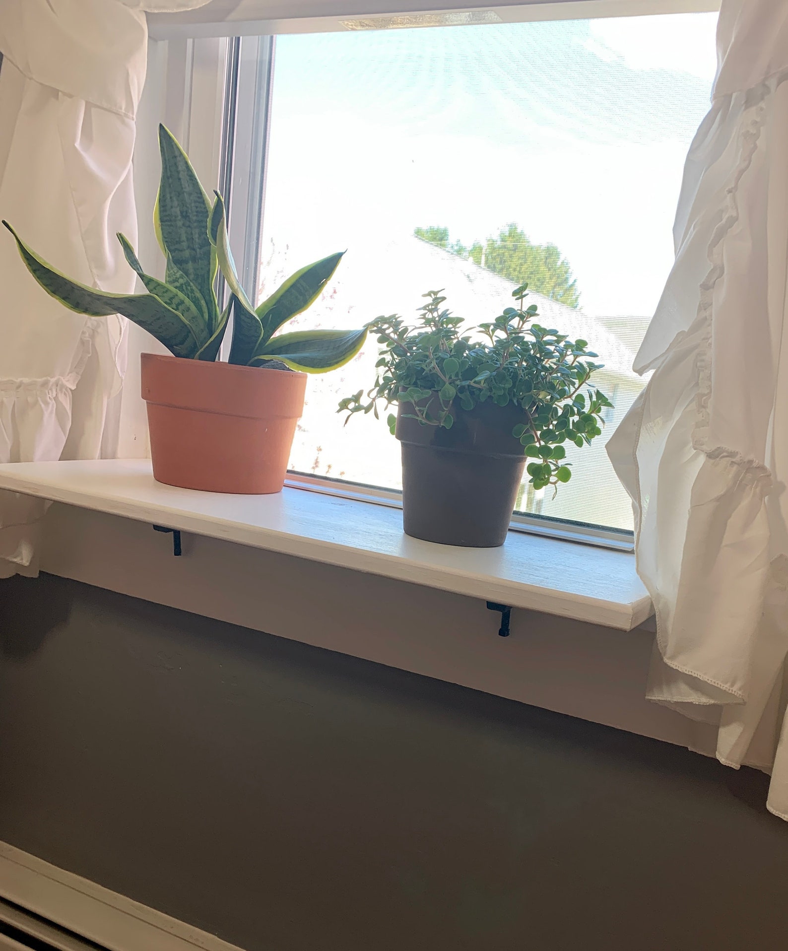 White Window Sill Shelf Wooden Shelf for Plants Floating Etsy