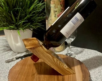 Balancing Wine Bottle Holder- Wine Bottle Display