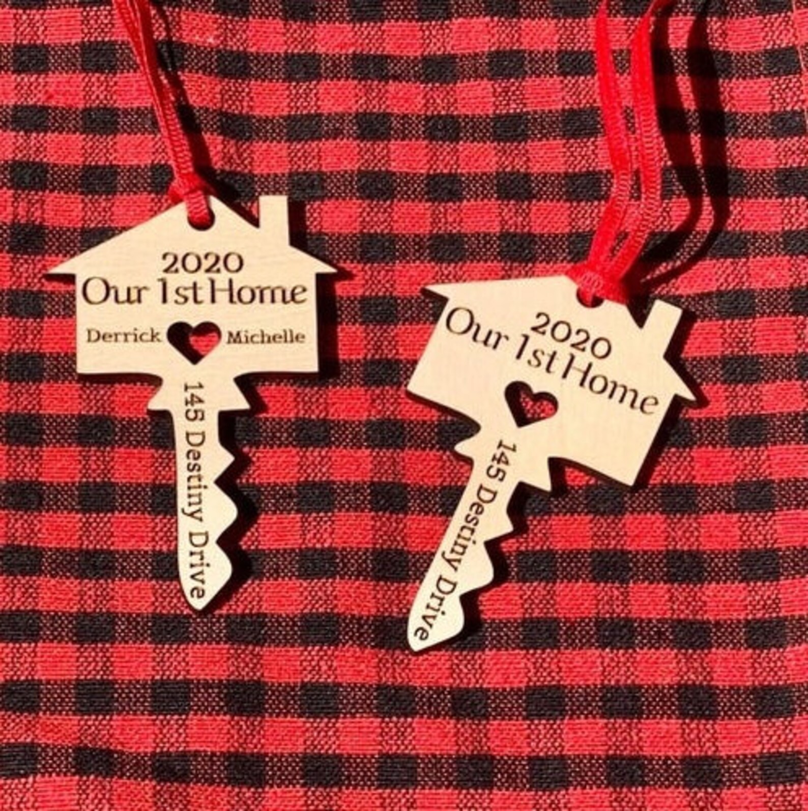 Engraved Key Christmas Ornament Key Ornament Personalized Etsy