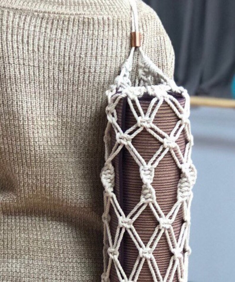 Macrame Yoga bag adjustable yoga mat carrier made with Etsy