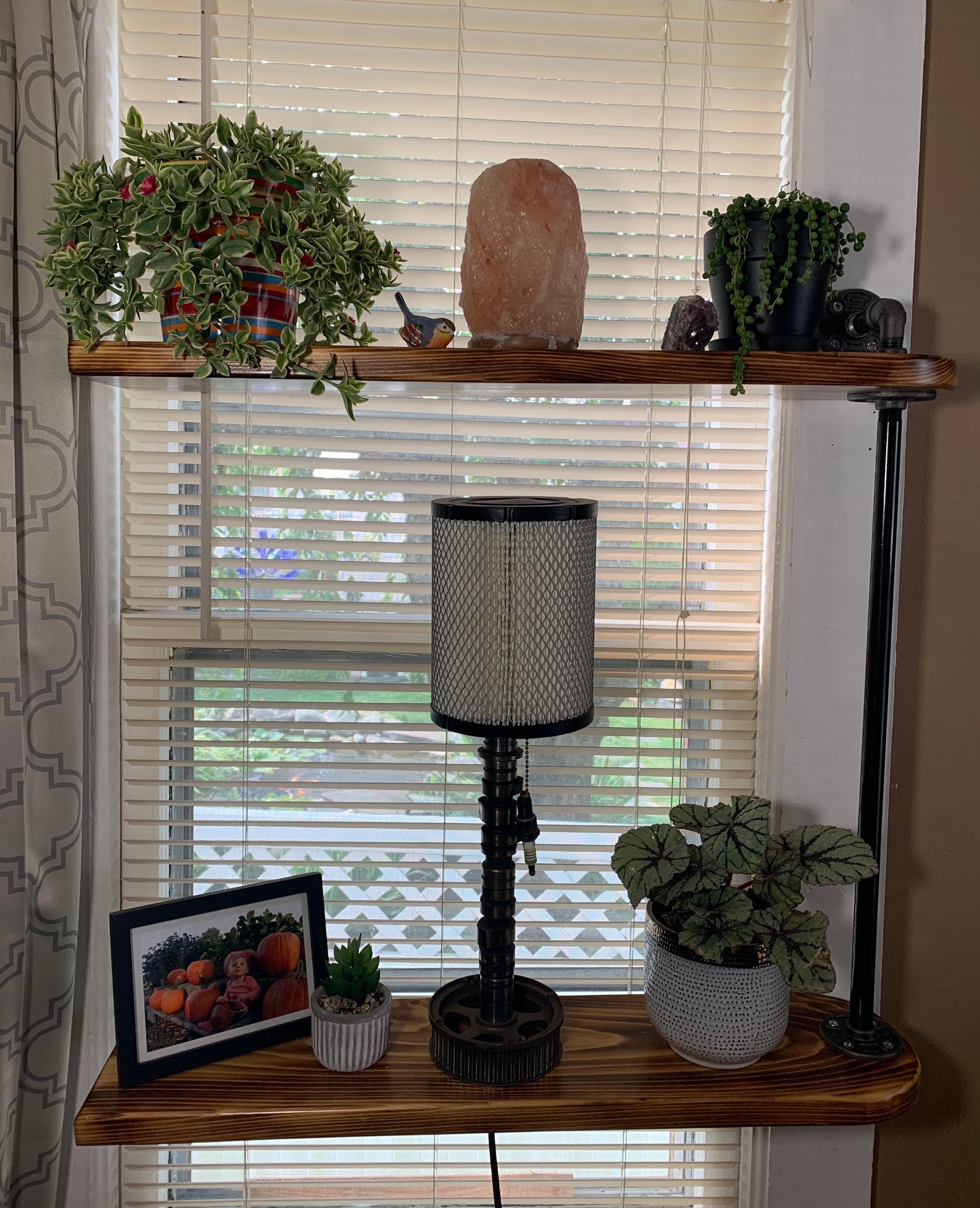 Swivel Industrial Pipe Shelf for Window or Wall Plant Shelf Etsy