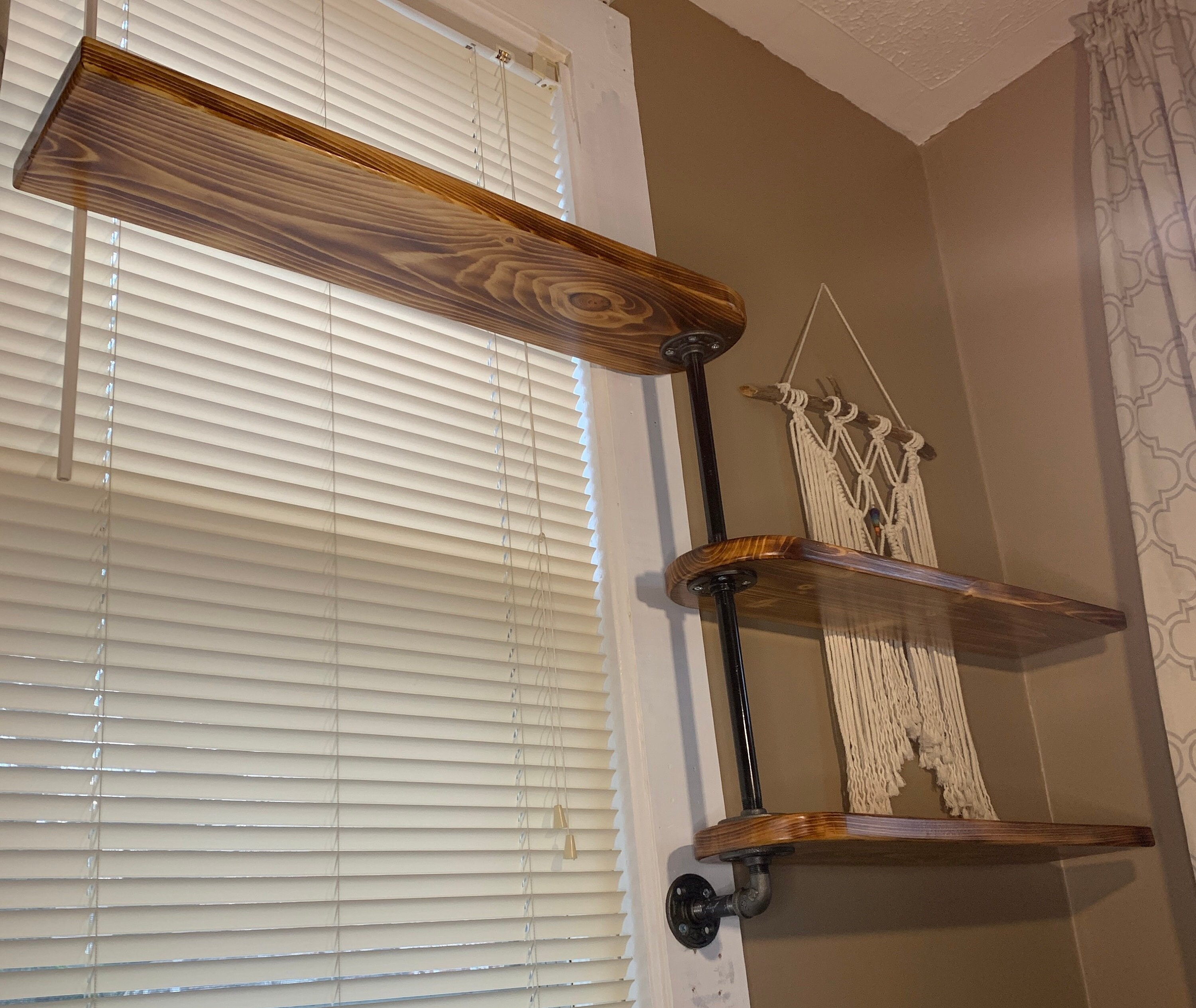 Swivel Industrial Pipe Shelf for Window or Wall 3 Tier Plant Etsy Sweden