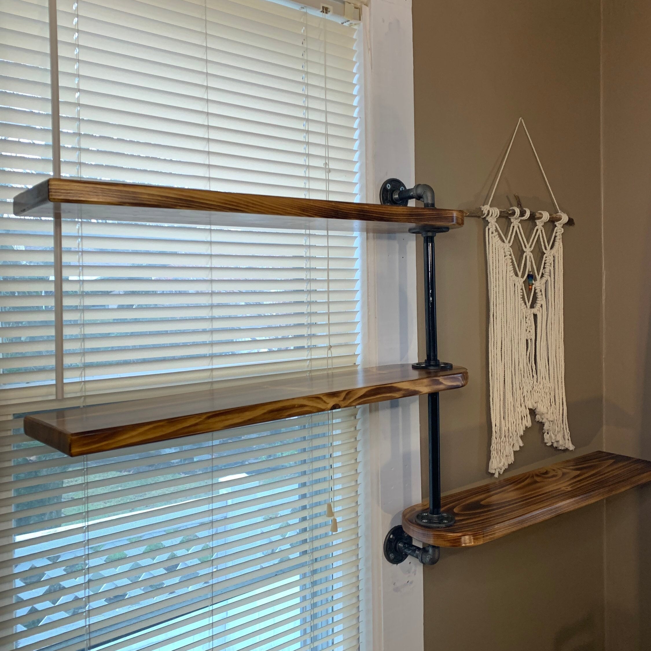 Swivel Industrial Pipe Shelf for Window or Wall 3 Tier Plant Etsy