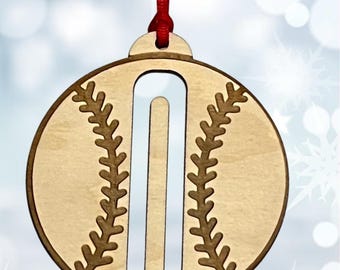 Baseball Ornament, Sports Gift Ornament, Christmas Money Holder, Holiday Gift for Him, Stocking Stuffer, Gift for Her