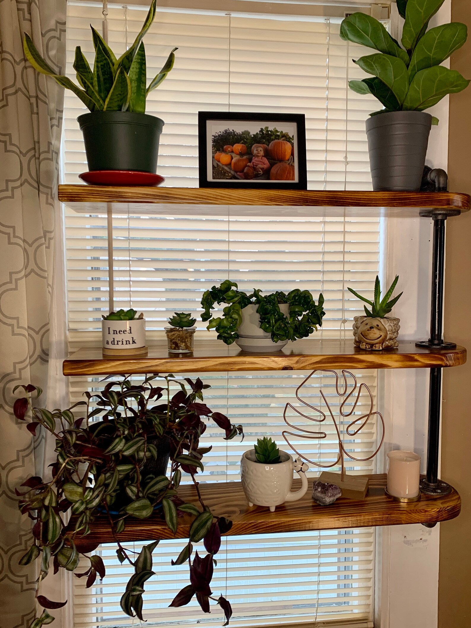 Swivel Industrial Pipe Shelf for Window or Wall 3 Tier Plant Etsy Sweden