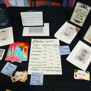 Cross-stitch patterns (physical or digital)