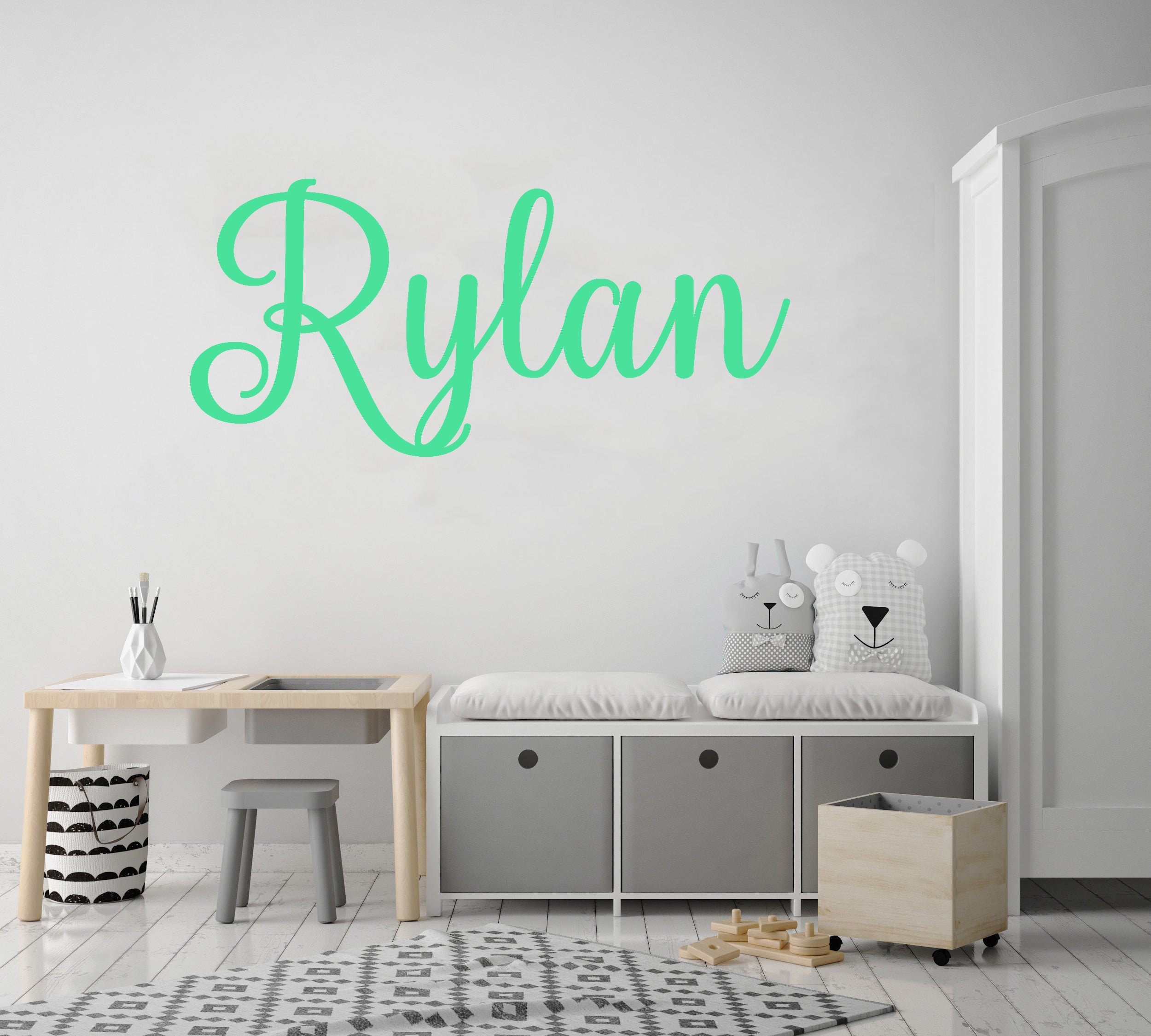 Wall Decal Personalised Name Design. Vinyl Sticker for the Etsy.de