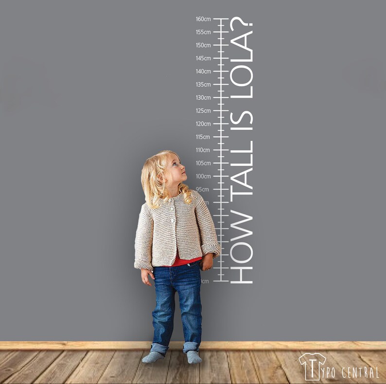 Childrens Height Chart Personalised With Childs Name. Measure Etsy