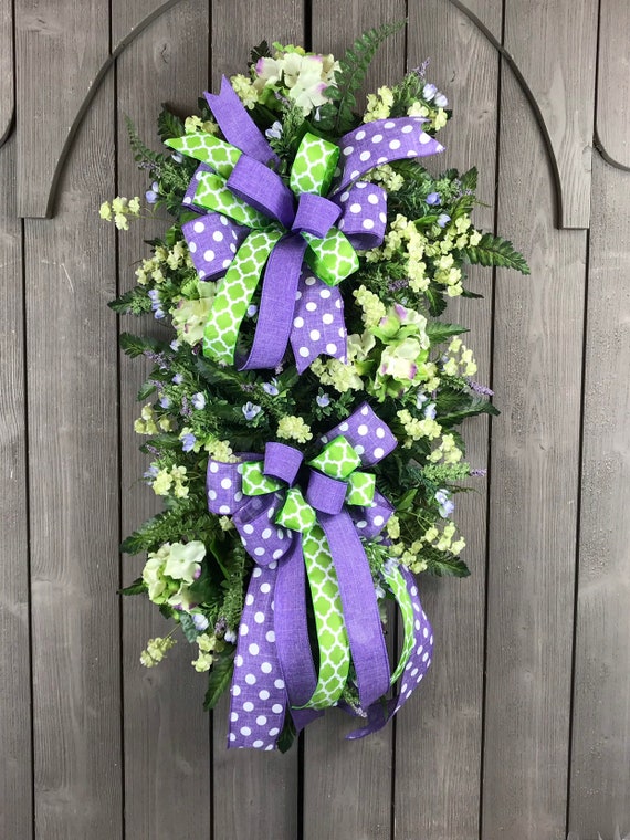 Flower Spring Summer Swags Spring Summer Front Door Teardrop Tulip
