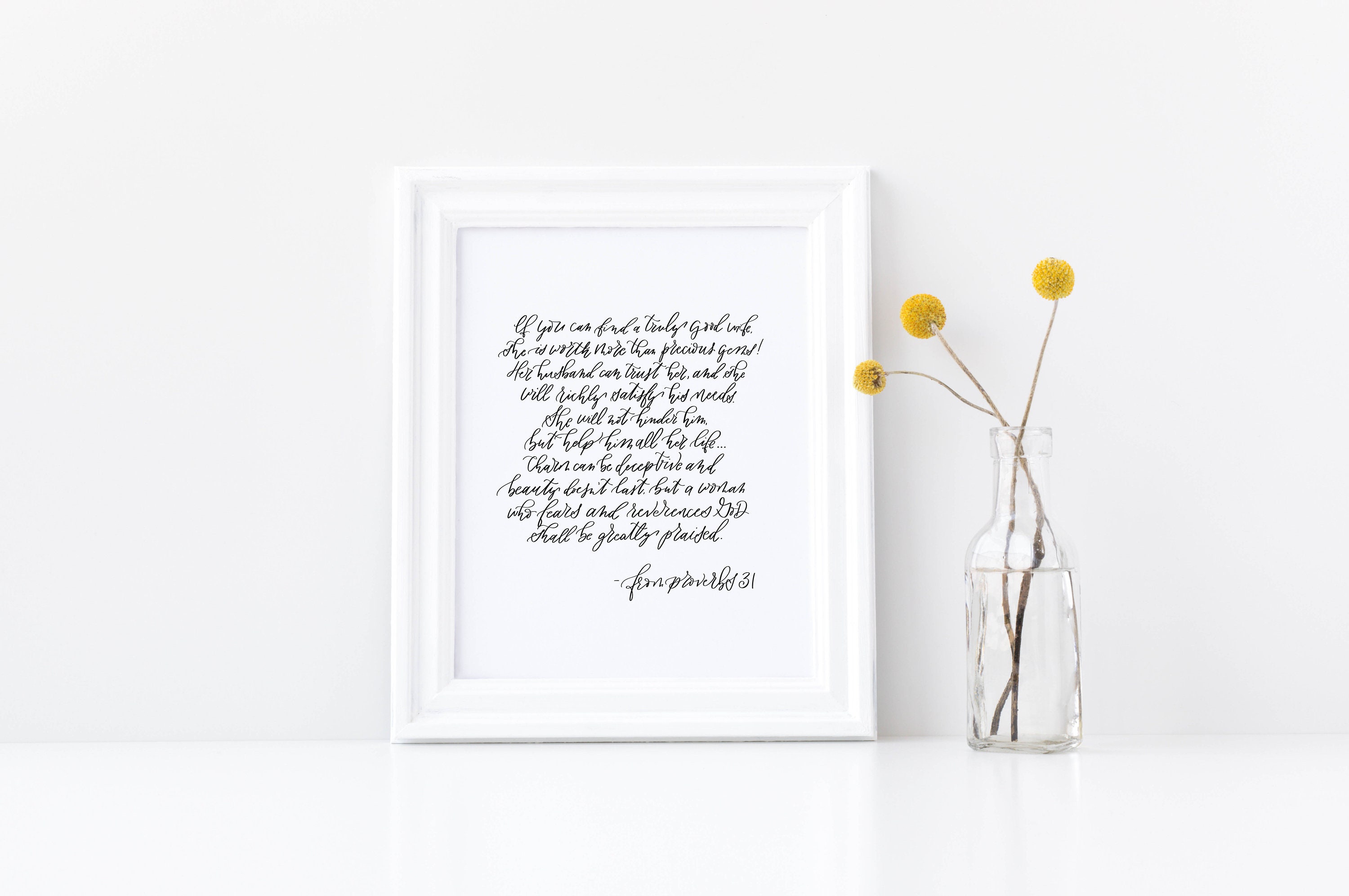 Proverbs 31 Printable 8x10 Home Decor Calligraphy - Etsy