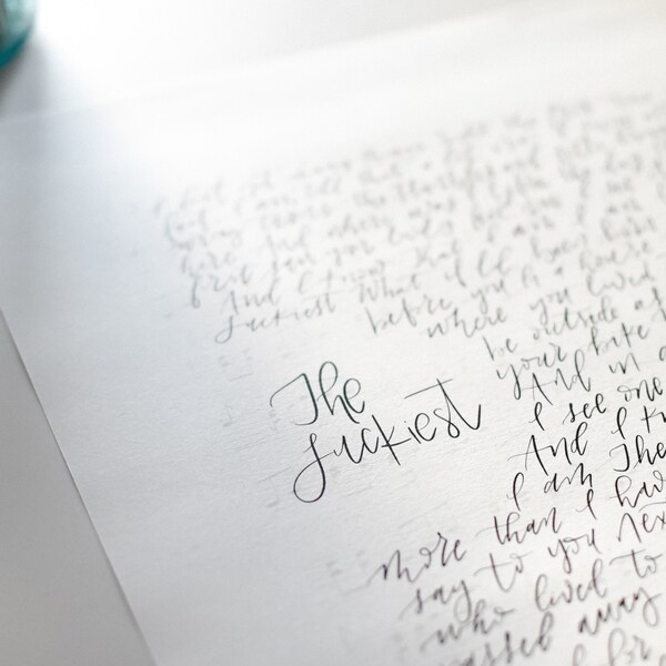 The Luckiest Lyrics - Etsy