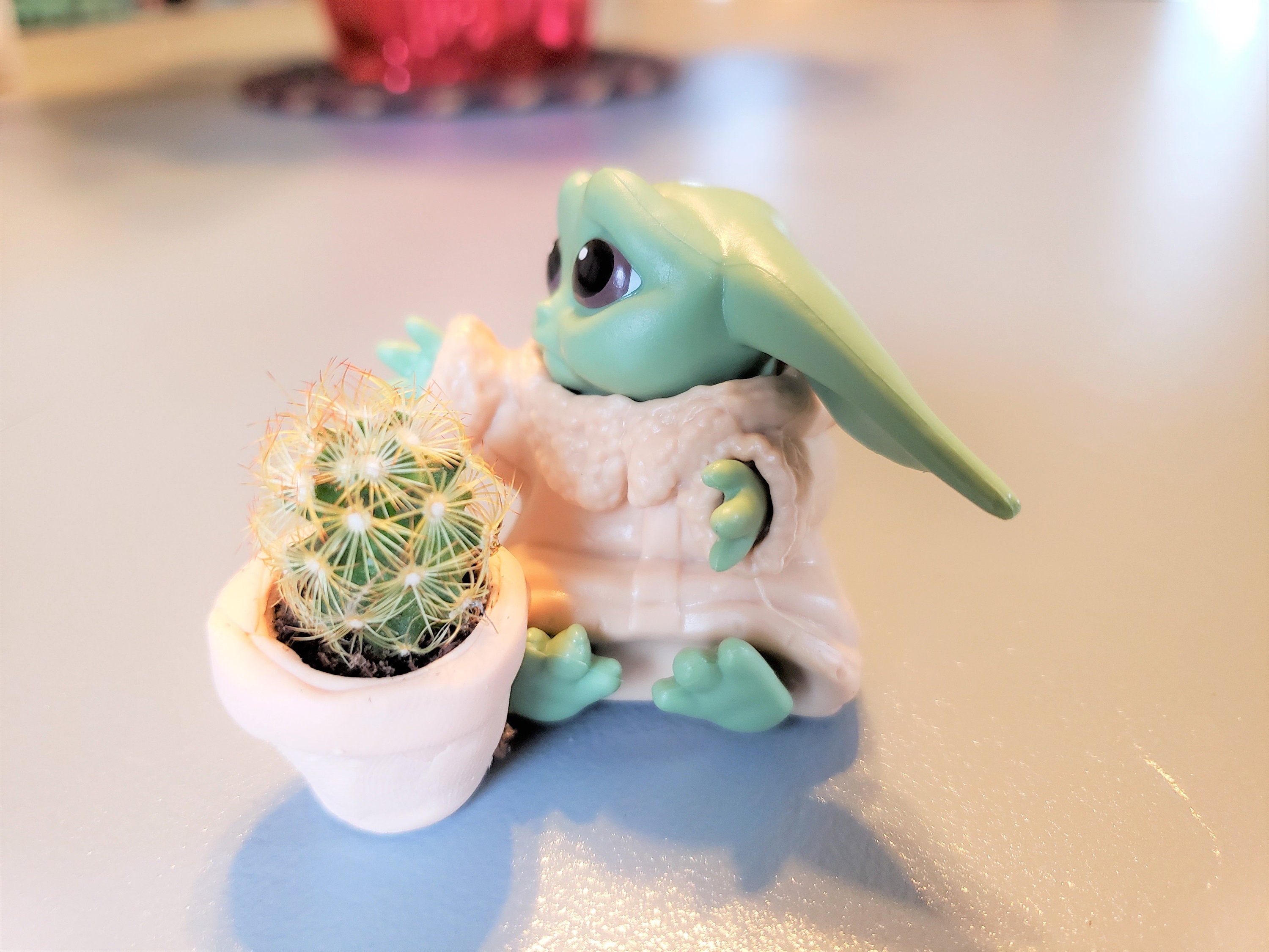 Baby Yoda Planter LIVE Micro Cactus Succulent Plant with