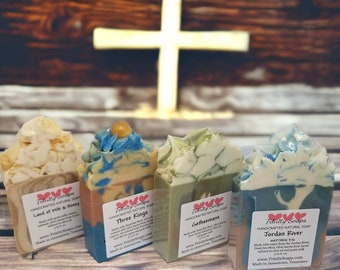 Goat milk soap gift box set, Christian gifts for family, Unique for Pastor, birthday, friends, hand made gift, special and unique gift idea