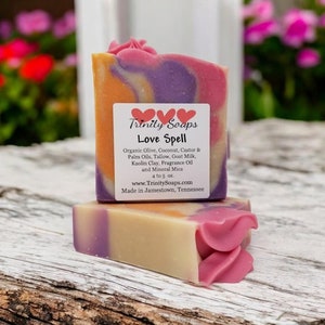Love Spell Goat Milk Soap: Tallow, Citrus & Organic Oils
