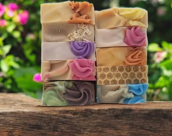 Homemade Tallow Soap Bars with Goat Milk: Organic Oils, Cold Process
