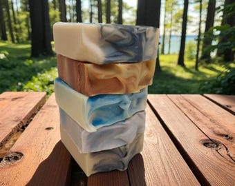 Goat Milk & Tallow Soap Gift Set for Men: Artisan Cold Process Soap