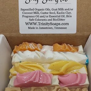 Organic Bridal shower soap favors for guest in bulk, Wedding, Baby, handmade sample soap, Artisan sample soaps, ends, homemade goat milk image 6