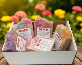 Goat Milk Tallow Soap Gift Set, Cold Process Natural Soaps, Handmade Skincare Assortment