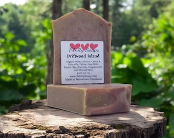 Driftwood Island Tallow Soap: Handmade Goat Milk Bar with Organic Oils
