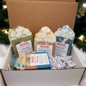 Goat milk soap gift box set, Christian gifts for family, Unique for Pastor, birthday, friends, hand made gift, special and unique gift idea image 2