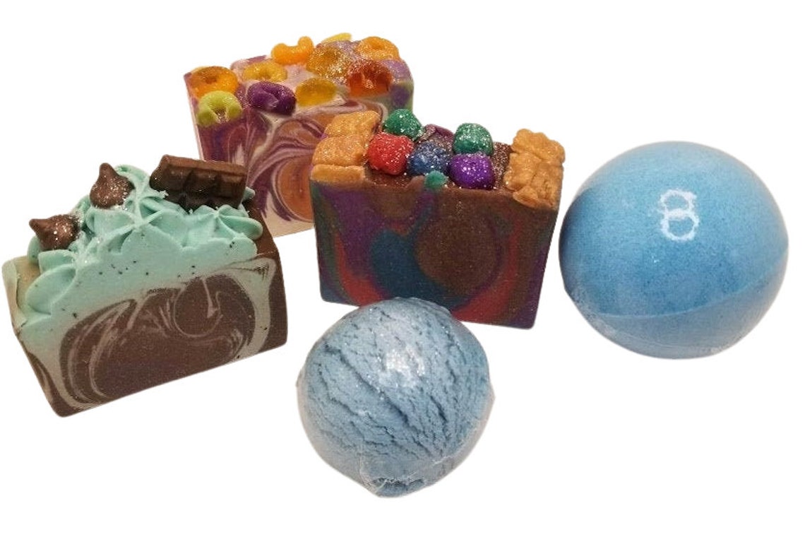 Bath Bombs Toy Surprise box mystery bath bomb with toy Etsy