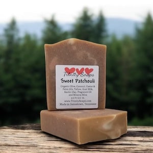 Sweet Patchouli Goat Milk Soap: Handmade Tallow Soap with Organic Oils