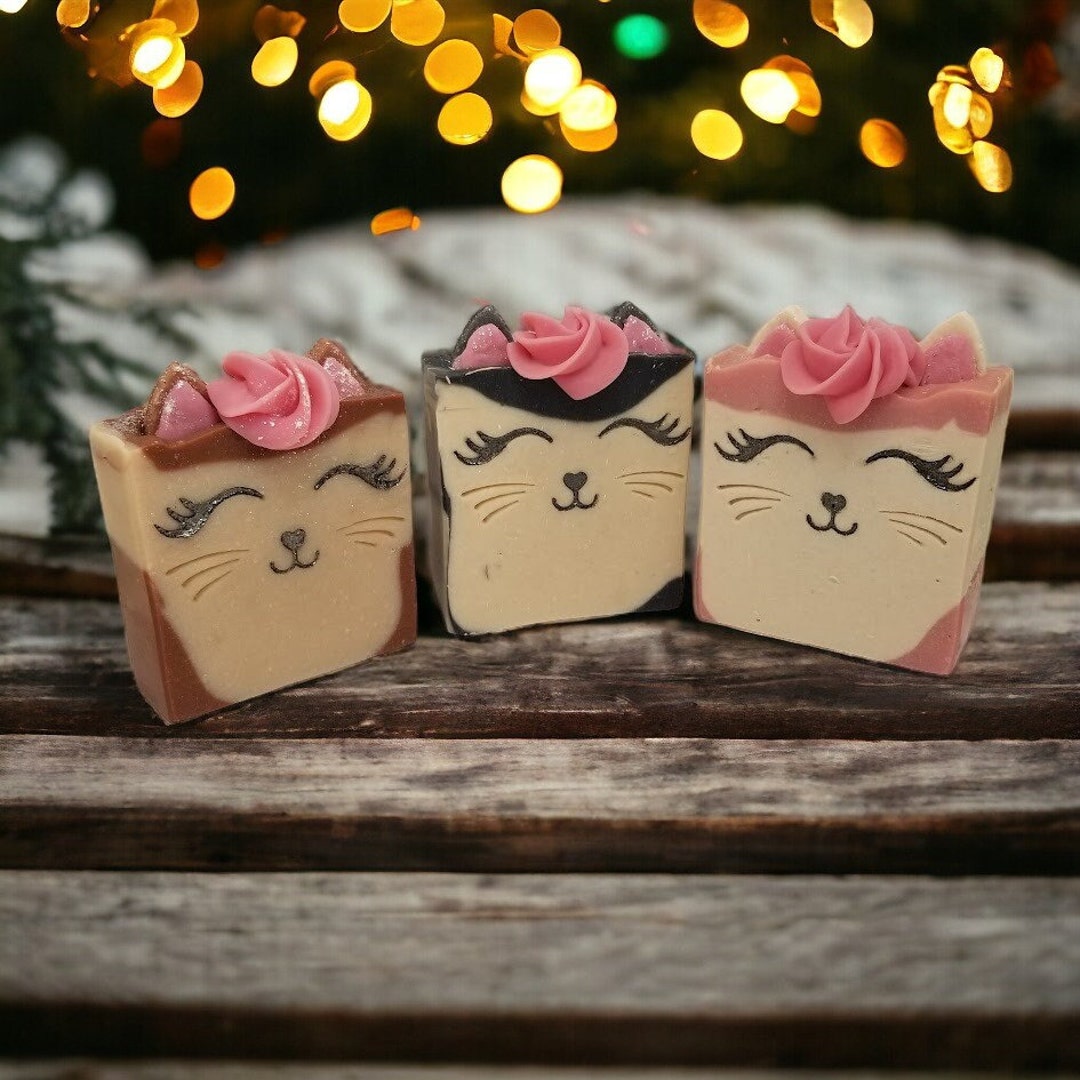 CLEARANCE Cat Lover Gift, Organic, Soap Bar, Unique & Natural Cold