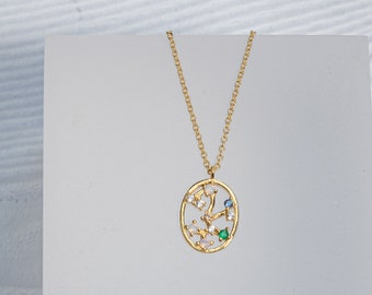 Sagittarius Constellation Necklace, Sagittarius Gift, Celestial Jewelry, Sterling Silver Zodiac Necklace, Sagittarius Horoscope Jewelry