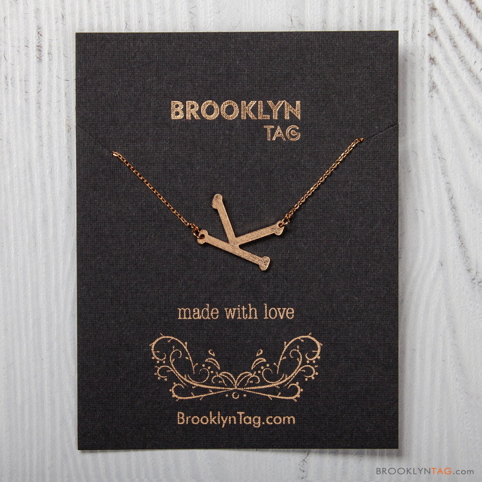 Initial Necklace Letter K Necklace Personalized Necklace Etsy