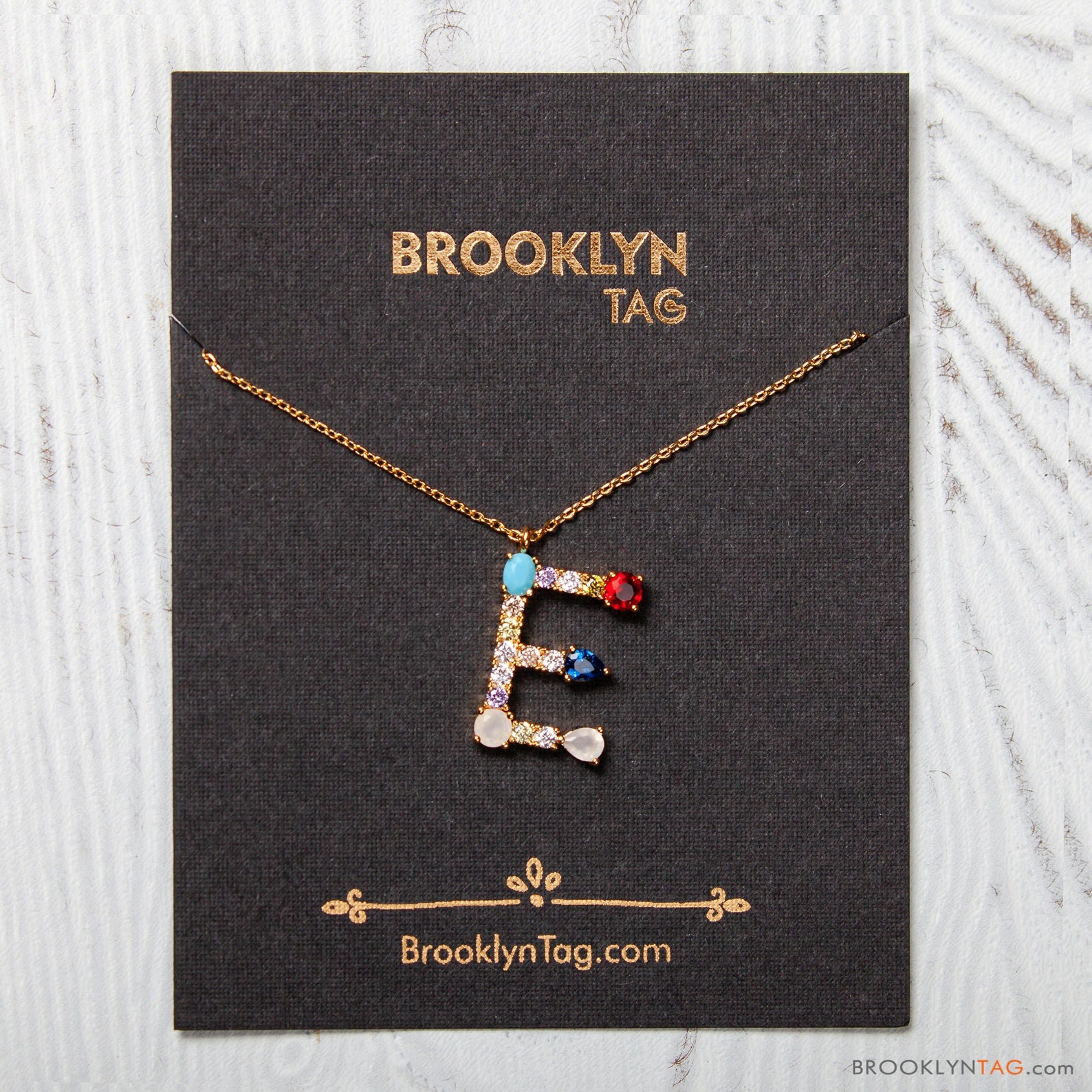 Initial Necklace Letter E Necklace Personalized Necklace Etsy