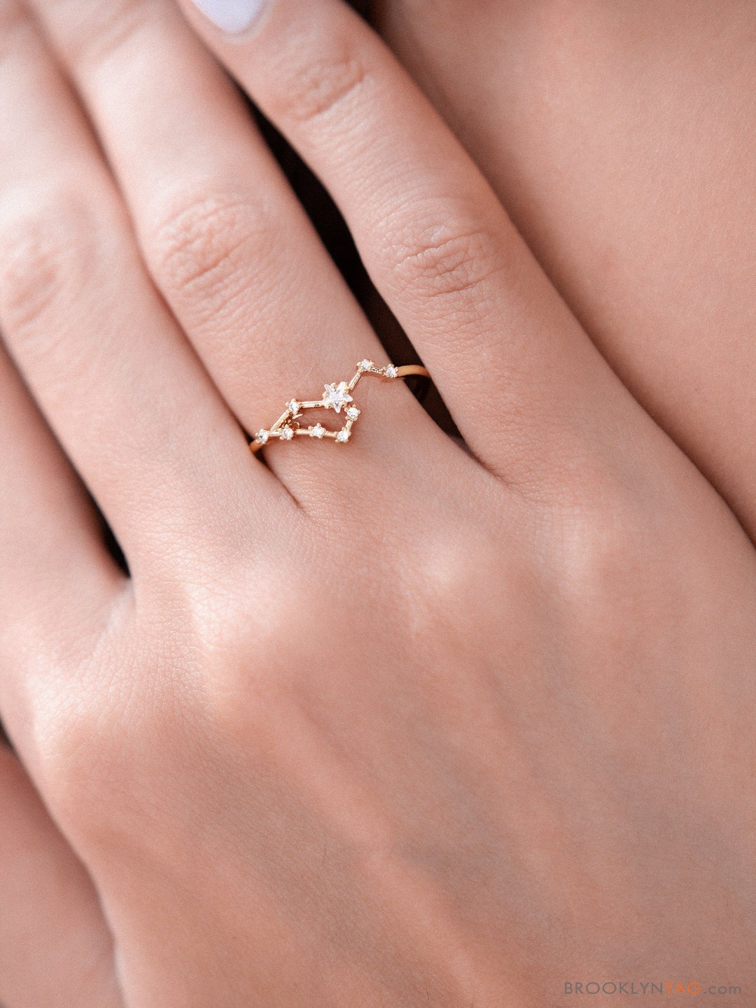 Leo zodiac ring constellation discount