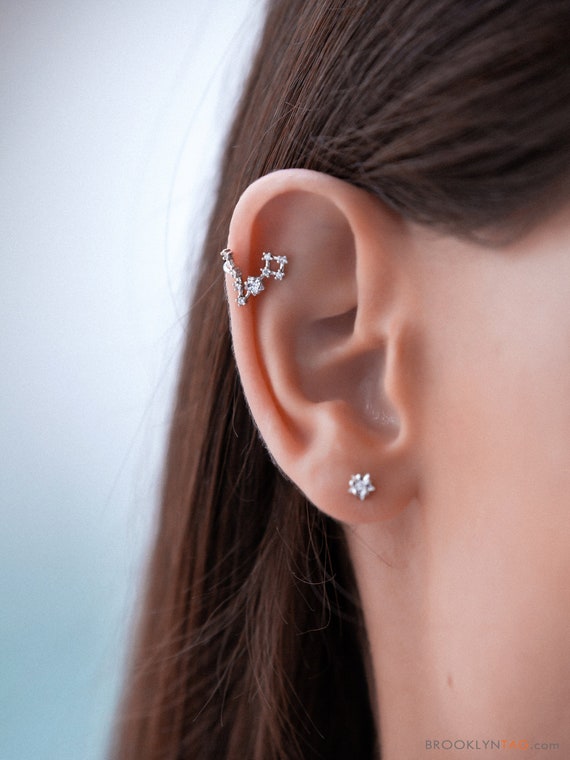 Boucle doreille Pixces Constellation Ear Cuff avec cristaux - Etsy France