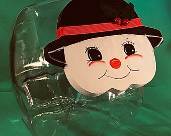 Painted Snowman Face Etsy