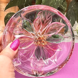 Christmas is coming - Replacement Piece? SAVOIR VIVRE POINSETTIA Glass Candy Dish - Giftable
