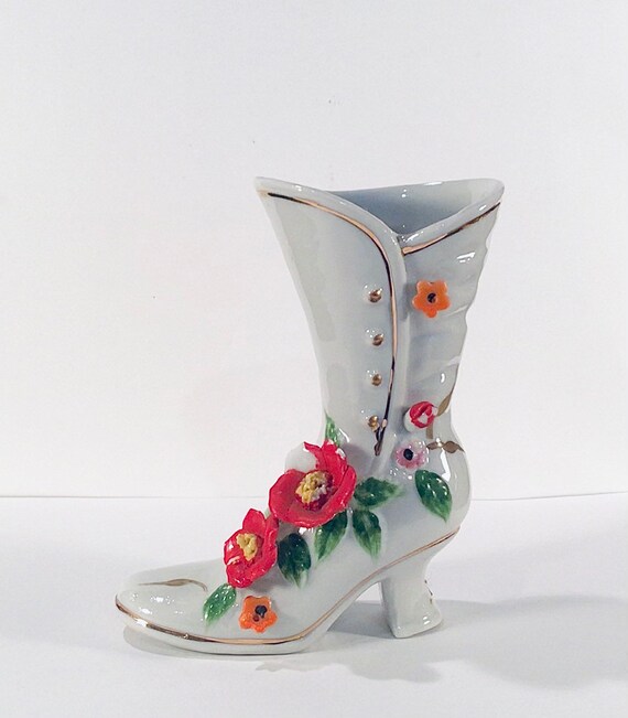 【あやっちさま】vintage ❀ * 白いブーツの フラワーベース フラワーベース - フラワーベースLottiホワイトS ヴィンテージ あやっ
