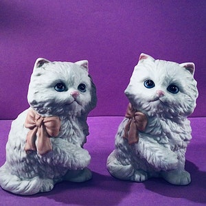 TWINS!  Vintage Homco HOME INTERIORS Kitty Cats Porcelain Figurines (2) - Giftable
