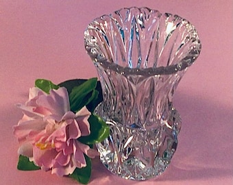 Vintage PRINCESS HOUSE Crystal? Miniature Cut Glass Vase or Toothpick Holder - Giftable