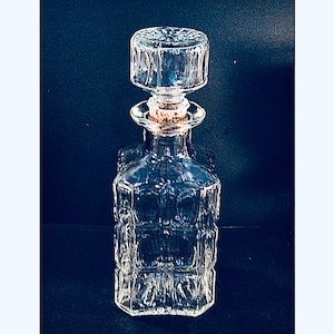 Vintage Glas DECANTER KRUG Flasche mit Rahes Fingerabdruck Design - Verschenkbar