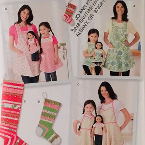Christmas is coming - CLEARANCE - NEW Uncut Simplicity #1936 Child’s, Misses and Doll’s Aprons Pattern / Sizes S-L