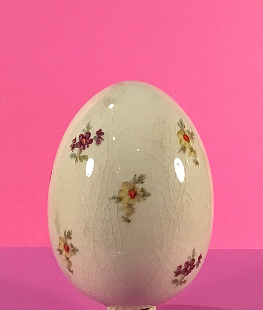 Vintage Porcelain 4 Collectible Egg With Flowers Giftable Etsy Norway