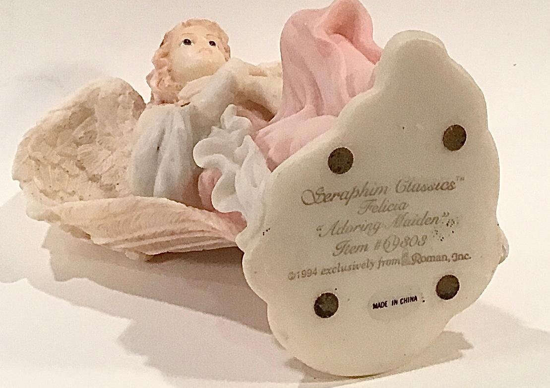 ①リアドロ　4961 天使　Angel Dreaming Chrome Angel Sculpture – Futuristic Resin Angel Statue with LED